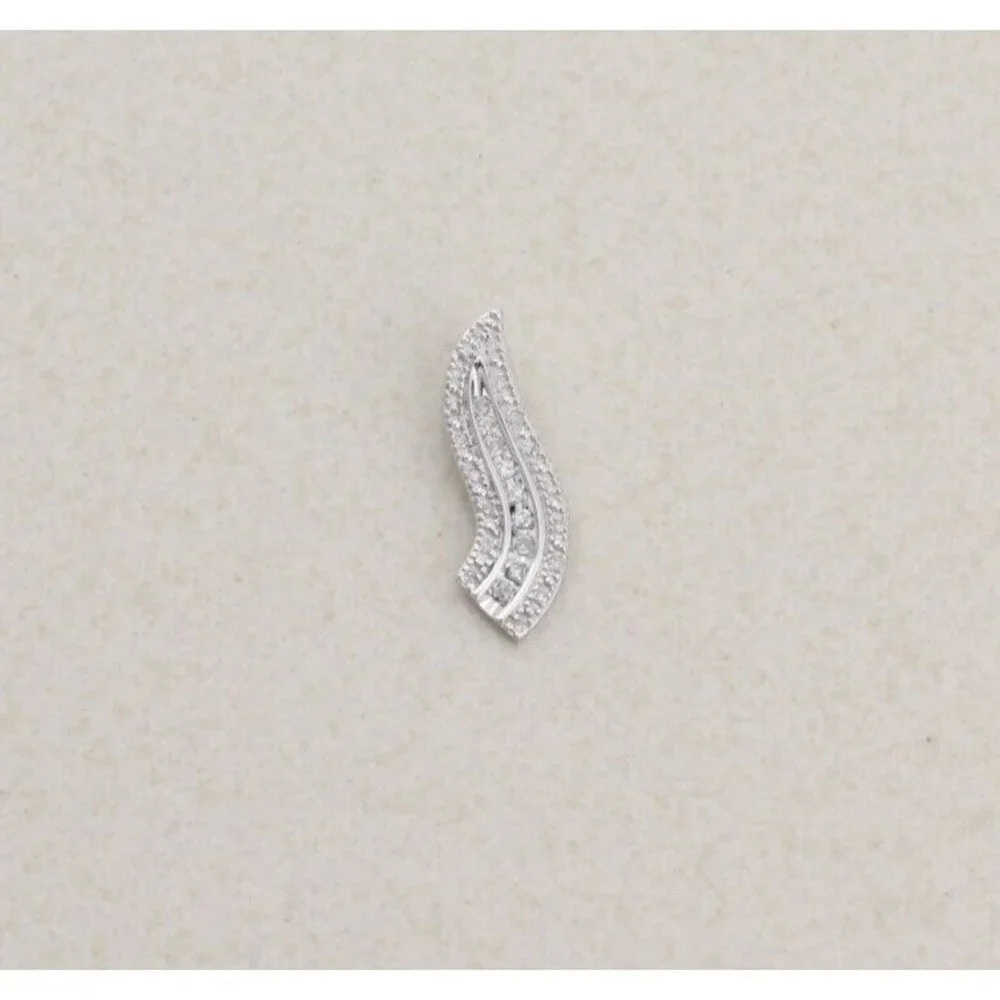 Pendant Only 10k White Gold .10 Carat Diamond Pendant Sparkly Bright